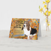 Carte Pensée hilarante de votre Basset Hound pour votre  (Fleur jaune)