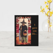 Carte Pensée humoristique pour Halloween (Fleur jaune)