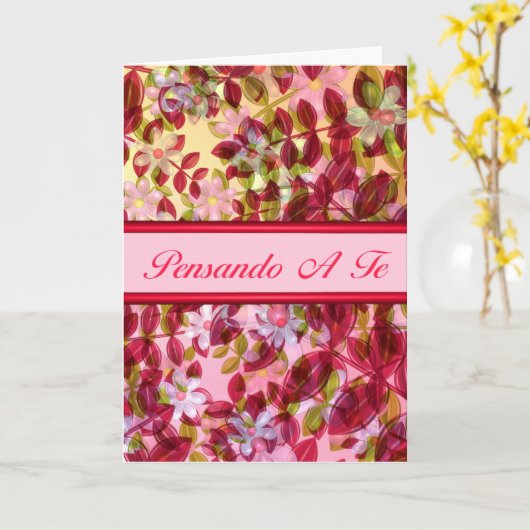 Carte Pensée italienne à vous Pensando un Te (Fleur jaune)