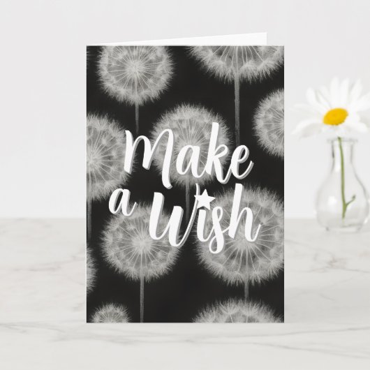 Carte Pensée Magique "Faites un Vœu" (Petite plante)