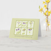 Carte Pensée-Pensée ensoleillée à vous (Fleur jaune)