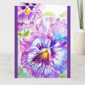 Carte Pensée Pensées Fleur Violette Nom de Filles d'Anni (Dos)