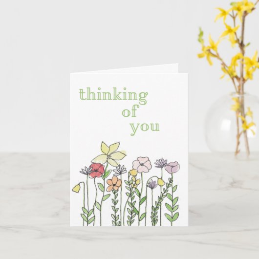 Carte pensée pour toi (Fleur jaune)