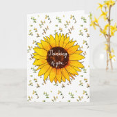 Carte pensée pour toi (floral) (Fleur jaune)