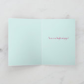 Carte Pensée pour toi floral capricieux à rayures en for (Intérieur)