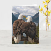 Carte Pensée pour vous Aigles royaux (Fleur jaune)