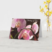 Carte pensée pour vous orchidée rose vierge à l'in (Fleur jaune)