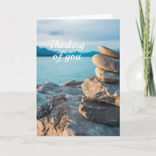 Carte Pensée pour vous Pierres naturelles zen Sympathie 