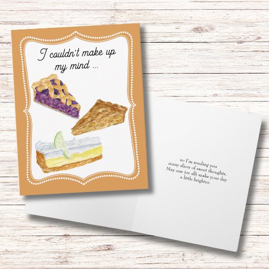 Carte Pensée pour Vous Trois Gâteaux