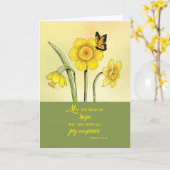 Carte Pensée religieuse de vos bénédictions d'Écriture (Fleur jaune)