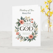 Carte Pensée religieuse de vous Couronne florale (Fleur jaune)