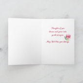 Carte Pensée religieuse de vous Écriture Rose rose (Intérieur)