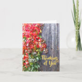 Carte Pensée Rustique Pour Vous Feuilles D'automne Color (Devant)
