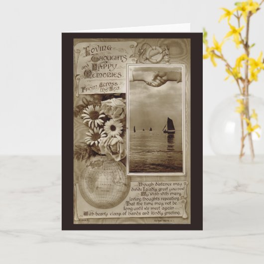 Carte Pensées affectueuses (Fleur jaune)