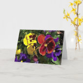 Carte Pensées colorées multi (Fleur jaune)