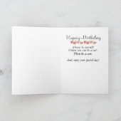 Carte Pensées d'anniversaire du point de vue d'un chat ( (Intérieur)