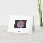 Carte pensées de fleurs parfaites (Dos)