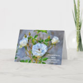 Carte Pensées de versets bibliques sur les roses blanche (Devant)