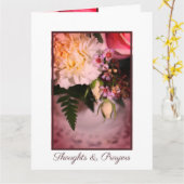 Carte Pensées Et Prières (Fleur jaune)