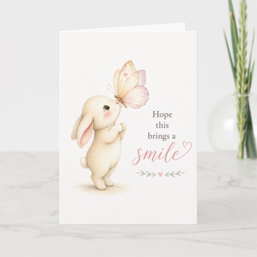 Carte Pensées pour Vous avec Sourire (Devant)