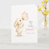 Carte Pensées pour Vous avec Sourire (Fleur jaune)
