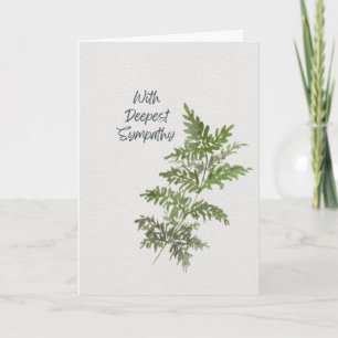 Carte Pensées pour Vous – Fougère Verte
