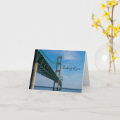 Carte Pensées pour vous le long du pont Mackinac (Fleur jaune)