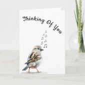 Carte Pensées pour Vous Oiseau Mignon (Devant)