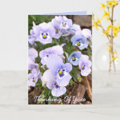 Carte Pensées pour vous Photo de pensées violettes paste (Fleur jaune)