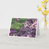 Carte Pensées pourpres (Fleur jaune)