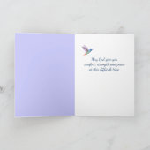 Carte Pensées Prières Sympathie Beau Colibri (Intérieur)