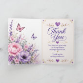Carte Pensées Sincères - Merci (Intérieur)