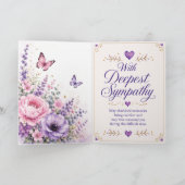 Carte Pensées sincères - Sympathie (Intérieur)