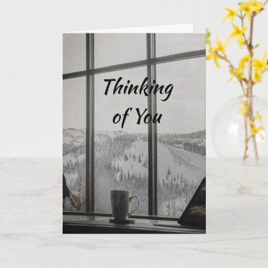 CARTE PENSER À ET MANQUER "VOUS" (Fleur jaune)