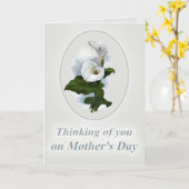 Carte Penser à la fête des mères, la perte de l'enfant (Fleur jaune)