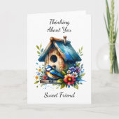 Carte Penser à propos de vous ami doux (Devant)