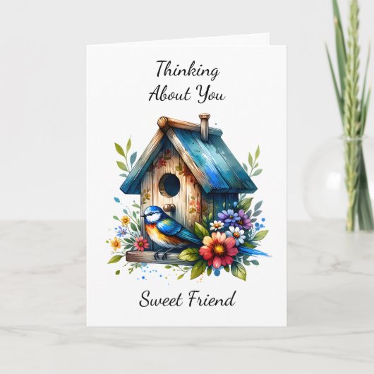 Carte Penser à propos de vous ami doux (Devant)