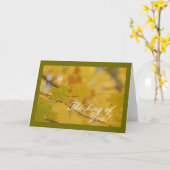 Carte Penser à tes feuilles d'automne (Fleur jaune)