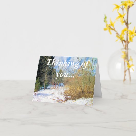 Carte Penser à toi (Fleur jaune)