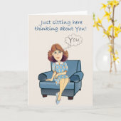 Carte Penser à toi (Fleur jaune)