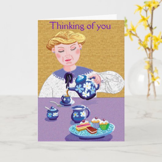 Carte Penser à toi (Fleur jaune)