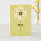 Carte Penser à toi (Fleur jaune)