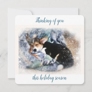 Carte Penser à toi Corgi Puppy