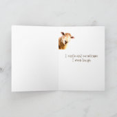 Carte Penser à toi me fait sourire drôle à n'importe qui (Intérieur)