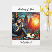 Carte Penser à toi, mon ami | Lecture (Fleur jaune)