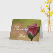 Carte Penser à toi rose Rose (Fleur jaune)