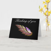 Carte penser à un ange (Fleur jaune)