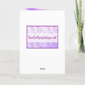 Carte Penser à votre amitié Whimsical Chat and Girl (Dos)