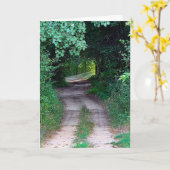 Carte Penser à votre chemin de bois (Fleur jaune)