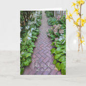 Carte Penser à votre chemin de jardin et Hosta (Fleur jaune)